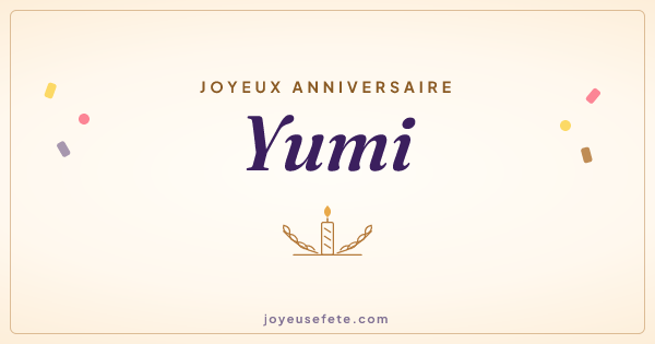 Image « Joyeux anniversaire Yumi » au format large