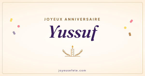 Image « Joyeux anniversaire Yussuf » au format large