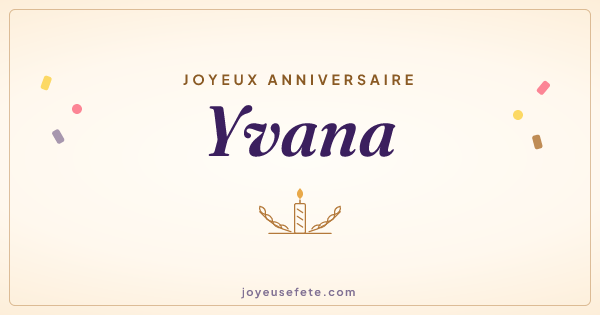 Image « Joyeux anniversaire Yvana » au format large