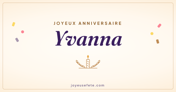 Image « Joyeux anniversaire Yvanna » au format large
