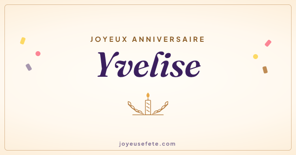 Image « Joyeux anniversaire Yvelise » au format large