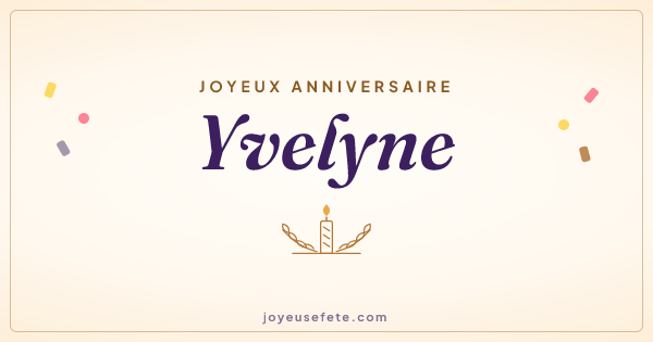Image « Joyeux anniversaire Yvelyne » au format large