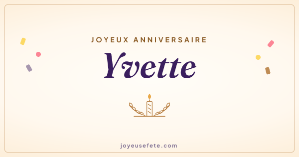 Image « Joyeux anniversaire Yvette » au format large