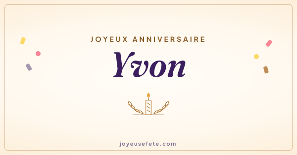 Image « Joyeux anniversaire Yvon » au format large