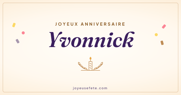 Image « Joyeux anniversaire Yvonnick » au format large