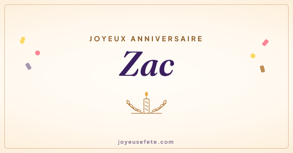 Image « Joyeux anniversaire Zac » au format large