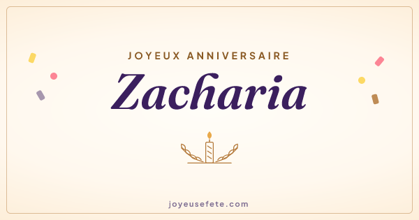Image « Joyeux anniversaire Zacharia » au format large