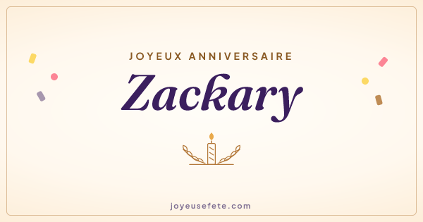 Image « Joyeux anniversaire Zackary » au format large
