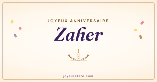 Image « Joyeux anniversaire Zaher » au format large