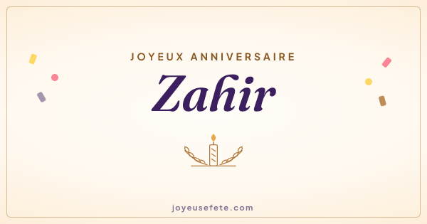 Image « Joyeux anniversaire Zahir » au format large
