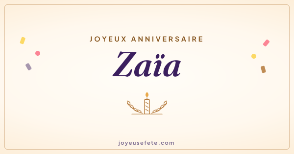 Image « Joyeux anniversaire Zaïa » au format large