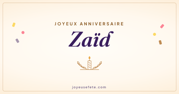 Image « Joyeux anniversaire Zaïd » au format large