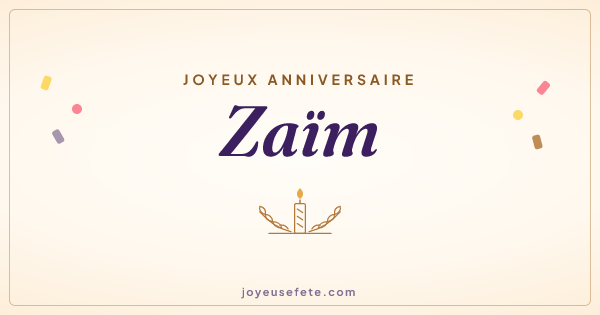 Image « Joyeux anniversaire Zaïm » au format large
