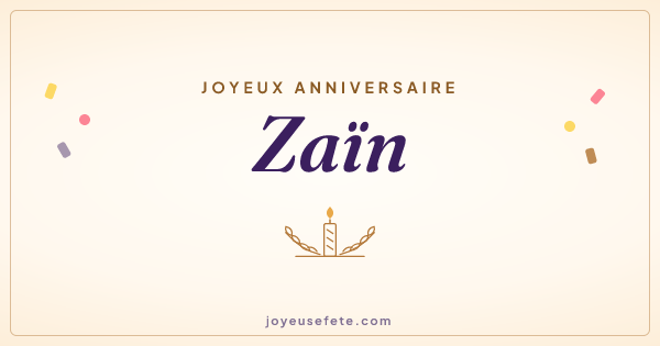 Image « Joyeux anniversaire Zaïn » au format large