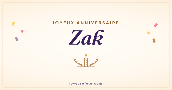 Image « Joyeux anniversaire Zak » au format large