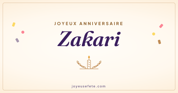 Image « Joyeux anniversaire Zakari » au format large
