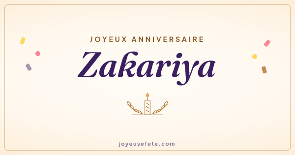 Image « Joyeux anniversaire Zakariya » au format large
