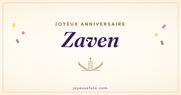 Image « Joyeux anniversaire Zaven » au format large