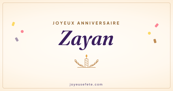 Image « Joyeux anniversaire Zayan » au format large