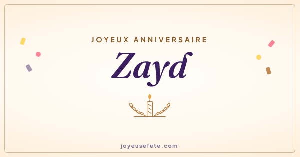 Image « Joyeux anniversaire Zayd » au format large