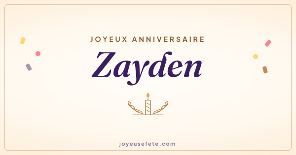 Image « Joyeux anniversaire Zayden » au format large