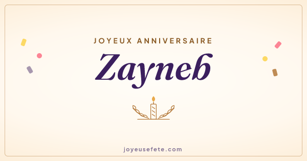 Image « Joyeux anniversaire Zayneb » au format large