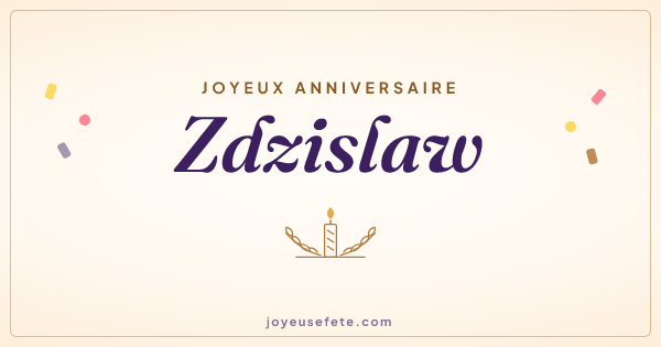 Image « Joyeux anniversaire Zdzislaw » au format large