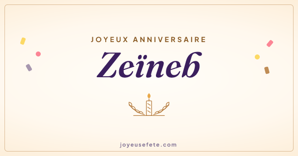 Image « Joyeux anniversaire Zeïneb » au format large