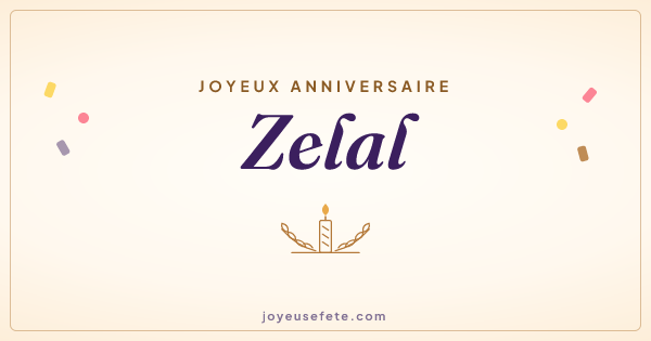 Image « Joyeux anniversaire Zelal » au format large
