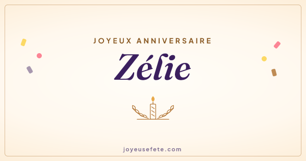 Image « Joyeux anniversaire Zélie » au format large