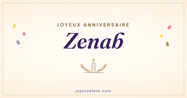 Image « Joyeux anniversaire Zenab » au format large