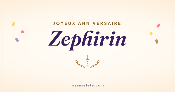 Image « Joyeux anniversaire Zephirin » au format large
