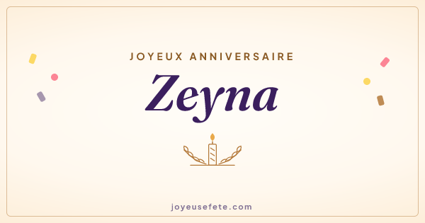 Image « Joyeux anniversaire Zeyna » au format large