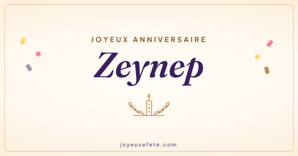 Image « Joyeux anniversaire Zeynep » au format large