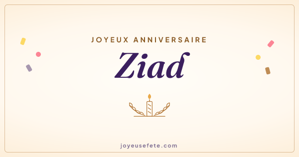 Image « Joyeux anniversaire Ziad » au format large