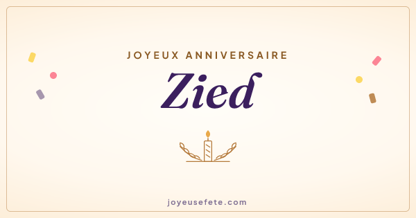 Image « Joyeux anniversaire Zied » au format large
