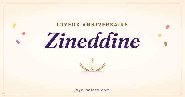 Image « Joyeux anniversaire Zineddine » au format large