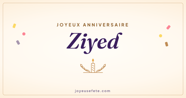 Image « Joyeux anniversaire Ziyed » au format large