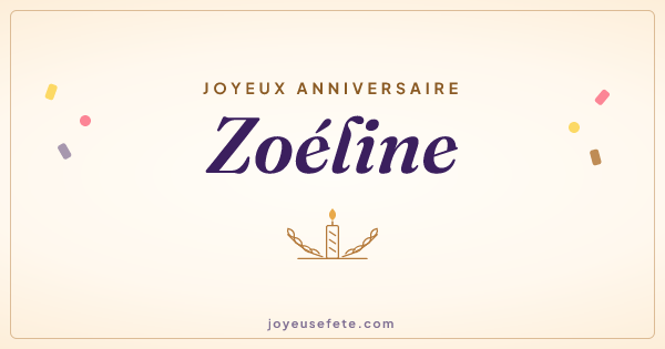 Image « Joyeux anniversaire Zoéline » au format large