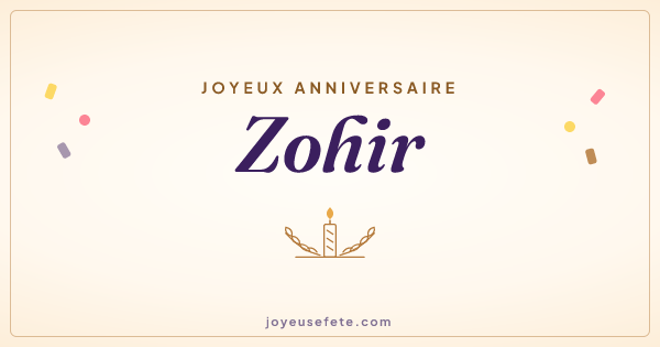 Image « Joyeux anniversaire Zohir » au format large