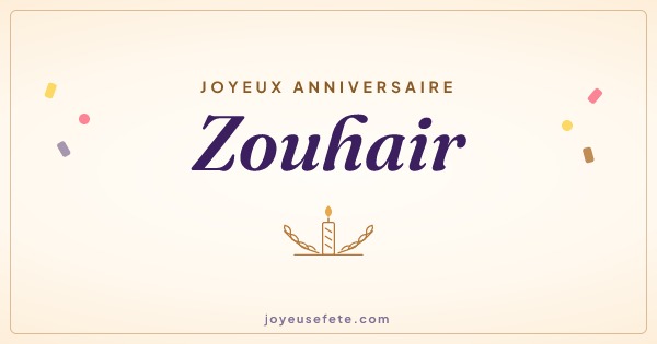 Image « Joyeux anniversaire Zouhair » au format large