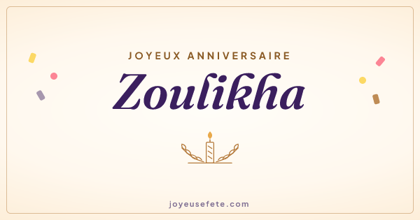 Image « Joyeux anniversaire Zoulikha » au format large