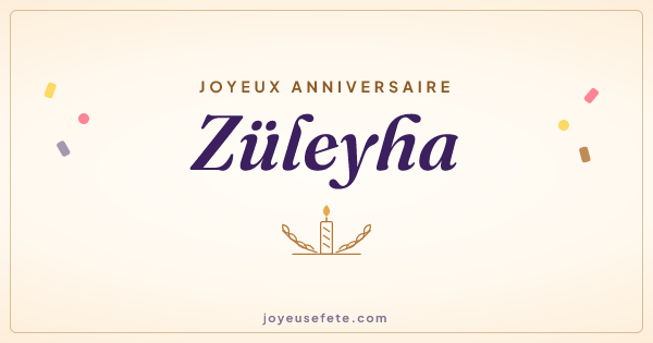 Image « Joyeux anniversaire Züleyha » au format large