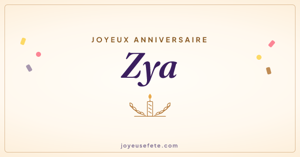 Image « Joyeux anniversaire Zya » au format large