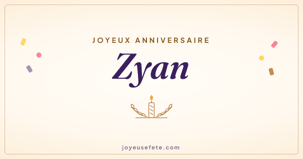 Image « Joyeux anniversaire Zyan » au format large