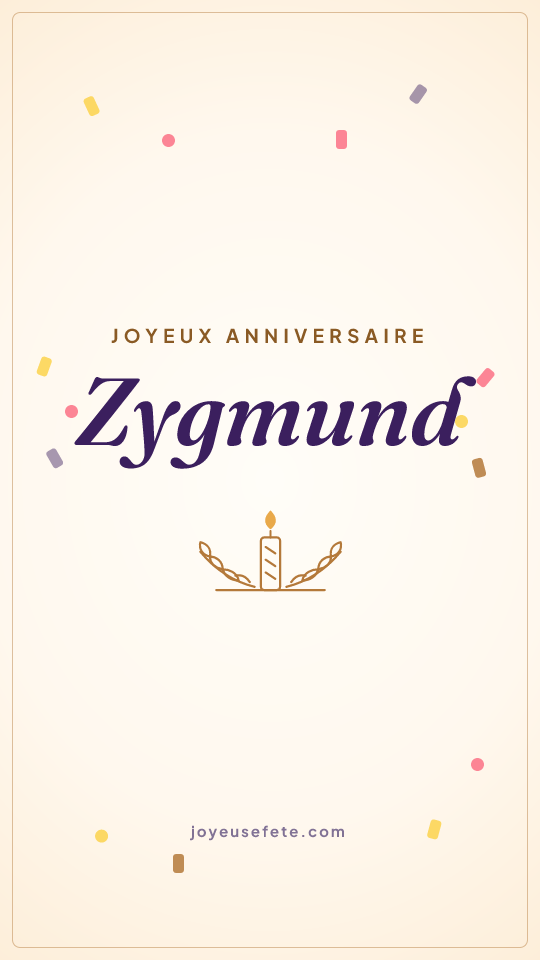Image « Joyeux anniversaire Zygmund » au format story