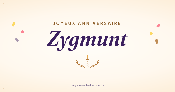Image « Joyeux anniversaire Zygmunt » au format large