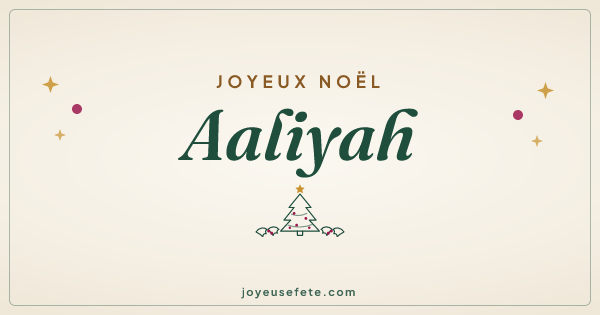 Image « Joyeux Noël Aaliyah » au format large