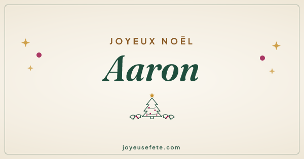 Image « Joyeux Noël Aaron » au format large