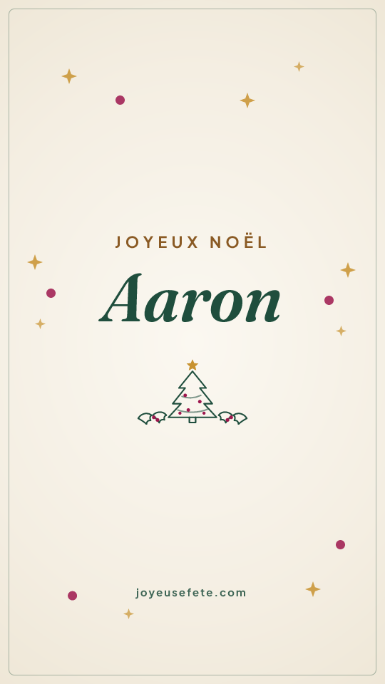 Image « Joyeux Noël Aaron » au format story